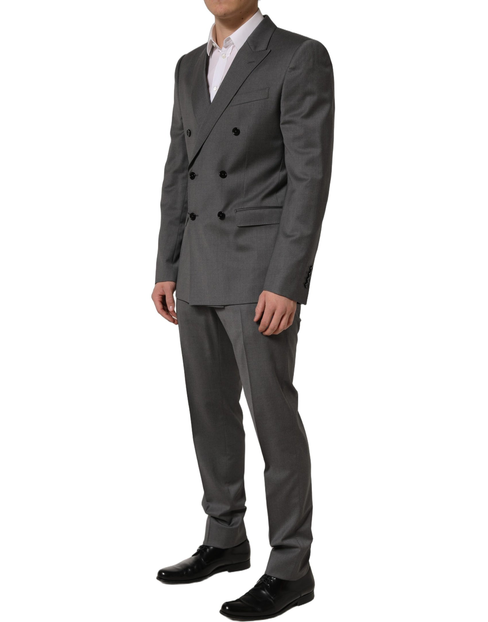 Dolce & Gabbana Gray MARTINI Slim Fit Formal 2Piece Men Suit