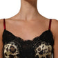 Dolce & Gabbana Multicolor Floral Leopard Silk Lace Trim Mini Dress