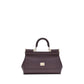 Dolce & Gabbana Purple Calf Leather Bos Taurus Handbag