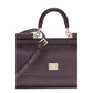 Dolce & Gabbana Purple Calf Leather Bos Taurus Handbag