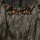 Dolce & Gabbana Metallic Gold Embellished Tiered Midi Dress