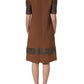 Dolce & Gabbana Brown Wool Rhinestone Embellished Midi Dress