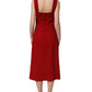 Dolce & Gabbana Two Tone Pink Wool Sleeveless Midi Dress