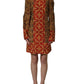 Dolce & Gabbana Multicolor Mosaic Long Sleeves Mini Dress