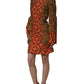 Dolce & Gabbana Multicolor Mosaic Long Sleeves Mini Dress