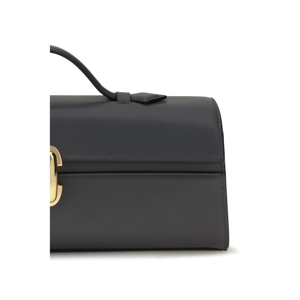 Savette Gray Calf Leather Bos Taurus Shoulder Bag