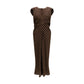 Marni Brown Silk Casual Dress