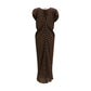 Marni Brown Silk Casual Dress