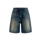 Amiri Blue Cotton Bermuda Shorts