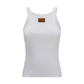 Fendi White Cotton Sleeveles T-Shirt