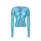 A. ROEGE HOVE Blue Cotton Cardigan