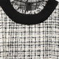 Dolce & Gabbana Multicolor Bouclé Tweed Frayed Trim Midi Dress
