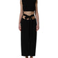 Dolce & Gabbana Black Cut Out Detail Sleeveless Maxi Dress