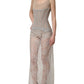 Dolce & Gabbana Gray Lace Corset Style Bodice Maxi Dress