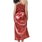 Dolce & Gabbana Pink Draped Midi Flower Appliques Dress