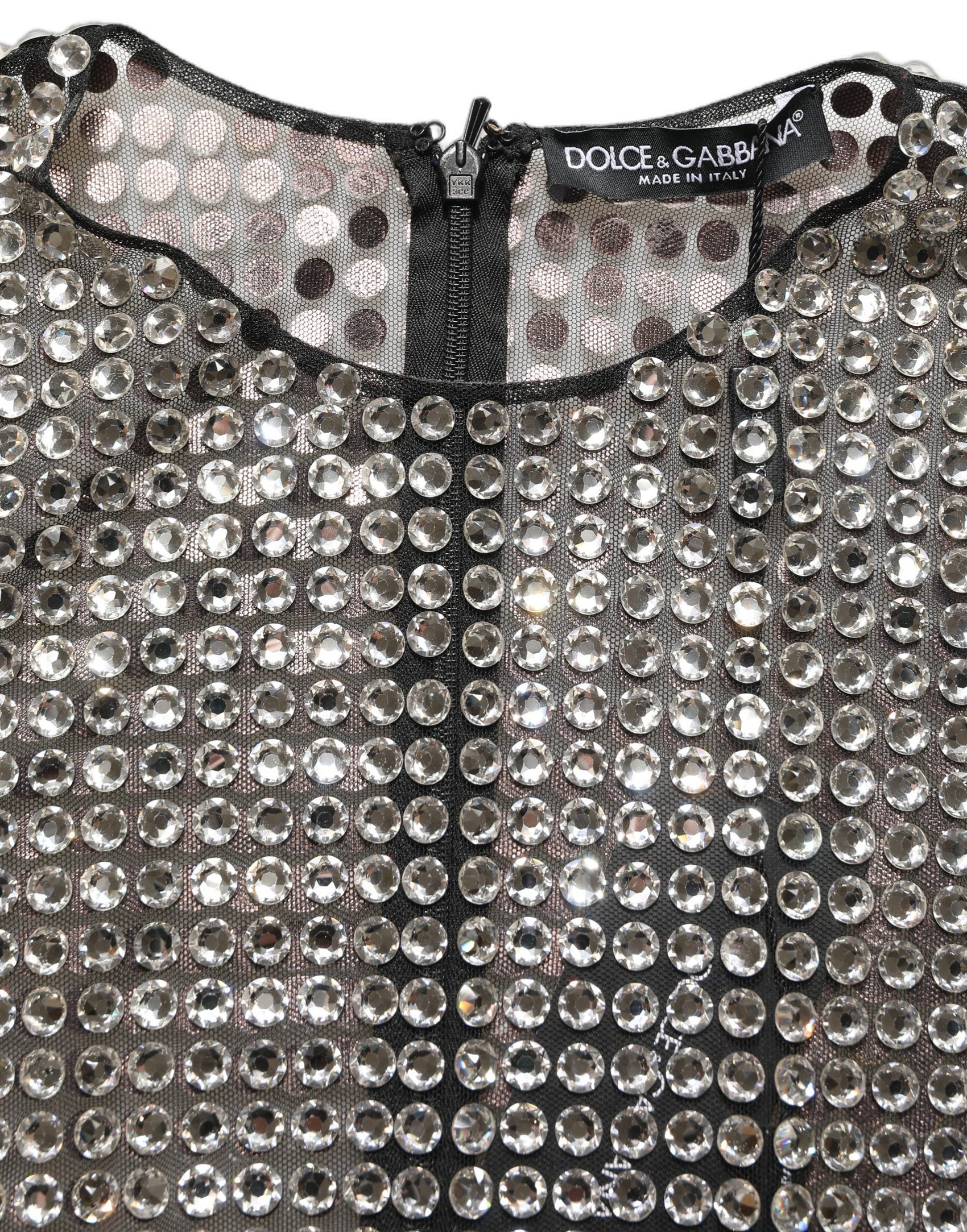 Dolce & Gabbana Beige Crystal Embellished Long Gown Dress
