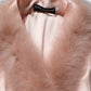 Dolce & Gabbana Light Pink Silk Turkey Feather Robe Jacket