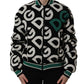 Dolce & Gabbana Multicolor Logo Full Zip Bomber Jacket