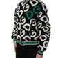 Dolce & Gabbana Multicolor Logo Full Zip Bomber Jacket