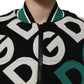 Dolce & Gabbana Multicolor Logo Full Zip Bomber Jacket