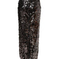 Dolce & Gabbana Brown Sequinned Embellished PencilCut Skirt