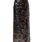 Dolce & Gabbana Brown Sequinned Embellished Pencil Cut Skirt
