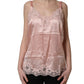 Dolce & Gabbana Light Pink Floral Lace Lingerie Underwear Top