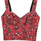 Dolce & Gabbana Multicolor Floral Cropped Bustier Tank Top