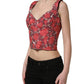 Dolce & Gabbana Multicolor Floral Cropped Bustier Tank Top