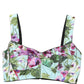 Dolce & Gabbana Multicolor Floral Cropped Bustier Tank Top