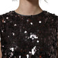 Dolce & Gabbana Purple Sequined Sleeveless Cropped Tank Top