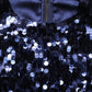 Dolce & Gabbana Blue Sequined Sleeveless Cropped Tank Top