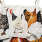 Dolce & Gabbana White Rooster Print Poplin Off The Shoulder Top