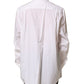 Dolce & Gabbana White Ruffled Bib Long Sleeves Blouse Top