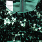 Dolce & Gabbana Green Sequined Long Sleeves Crop Blouse Top