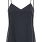 Max Mara Gray Silk Sleeveles T-Shirt