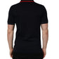 Dolce & Gabbana Black DG Logo Print Short Sleeve Polo T-shirt