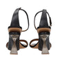 Off-White Black Leather Stiletto Heel Sandals