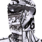 Dolce & Gabbana White Jersey Graffiti Print Balaclava Hood Sweater
