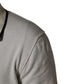 Dolce & Gabbana White Cotton Blend Men Polo Pullover Sweater