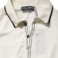 Dolce & Gabbana White Cotton Blend Men Polo Pullover Sweater