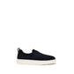 Santoni Blue Calf Leather Bos Taurus Sneakers