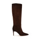 Santoni Brown Calf Leather Bos Taurus High Heel Boots