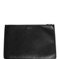 Dolce & Gabbana Black #DGFamily Embellished Leather Clutch Borse Bag