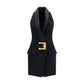 Balmain Black Wool Oves Aries Casual Dress
