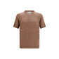 Brunello Cucinelli Brown Linen T-Shirt