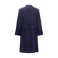 Brunello Cucinelli Blue Wool Oves Aries Coat