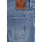 Valentino Blue Cotton Straight-Leg Jeans