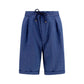 Brunello Cucinelli Blue Linen Bermuda Shorts