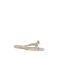 Valentino Garavani Beige Cotton Flip-Flop Sandals